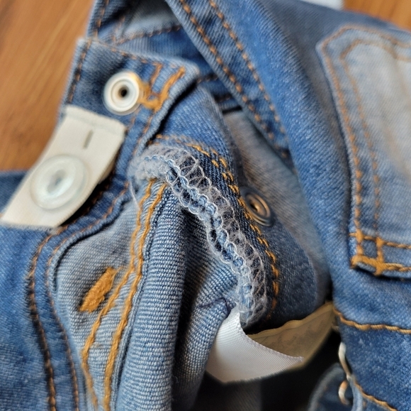 7 For All Mankind Baby Girl Denim Overalls Size 12M - Picture 4 of 7